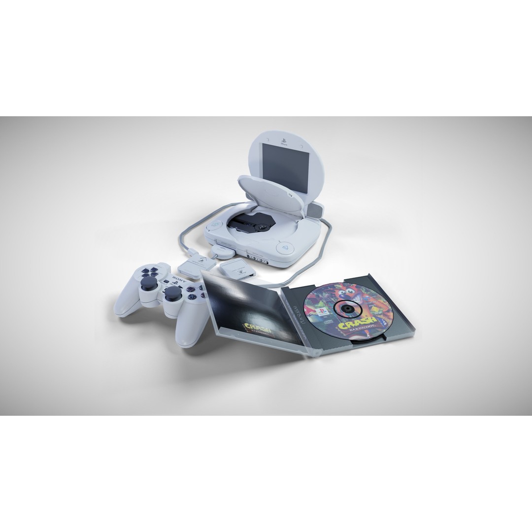Sony PlayStation PS one 3D Model – Low Poly Game Asset, FBX - View 3