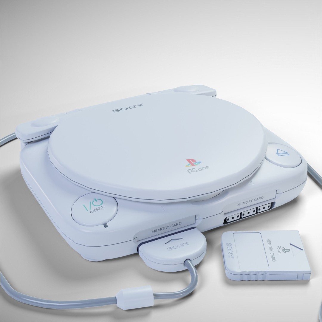 Sony PlayStation PS one 3D Model – Low Poly Game Asset, FBX - View 5