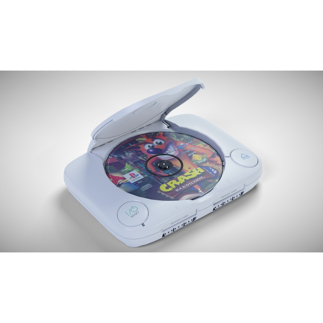 Sony PlayStation PS one 3D Model – Low Poly Game Asset, FBX - View 9
