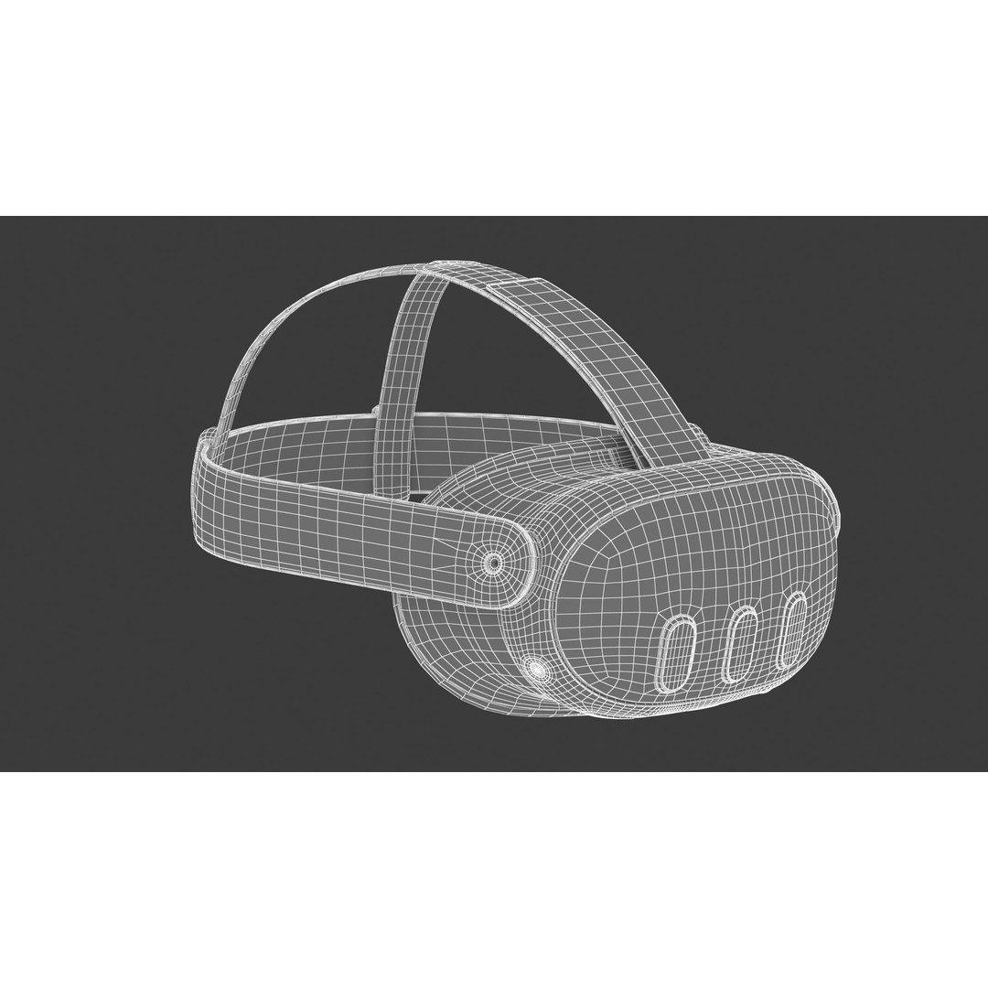 Meta Quest 3 Headset 3D Model – High Poly Game Asset, FBX & OBJ - View 22