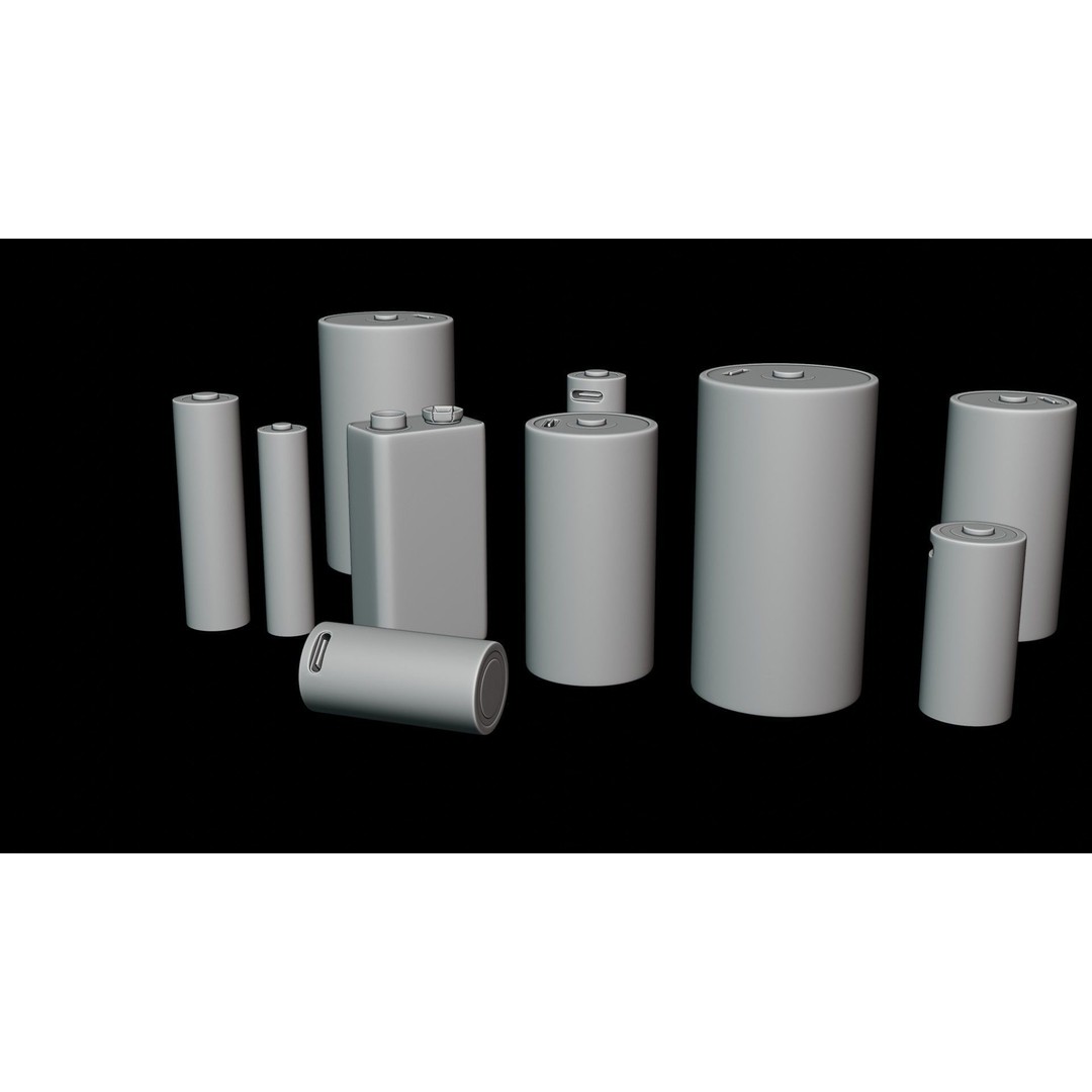 Rechargeable Battery 3D Model – Low Poly Game Asset, FBX, PBR - View 10
