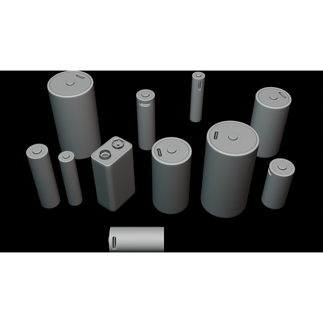 Rechargeable Battery 3D Model – Low Poly Game Asset, FBX, PBR - View 11