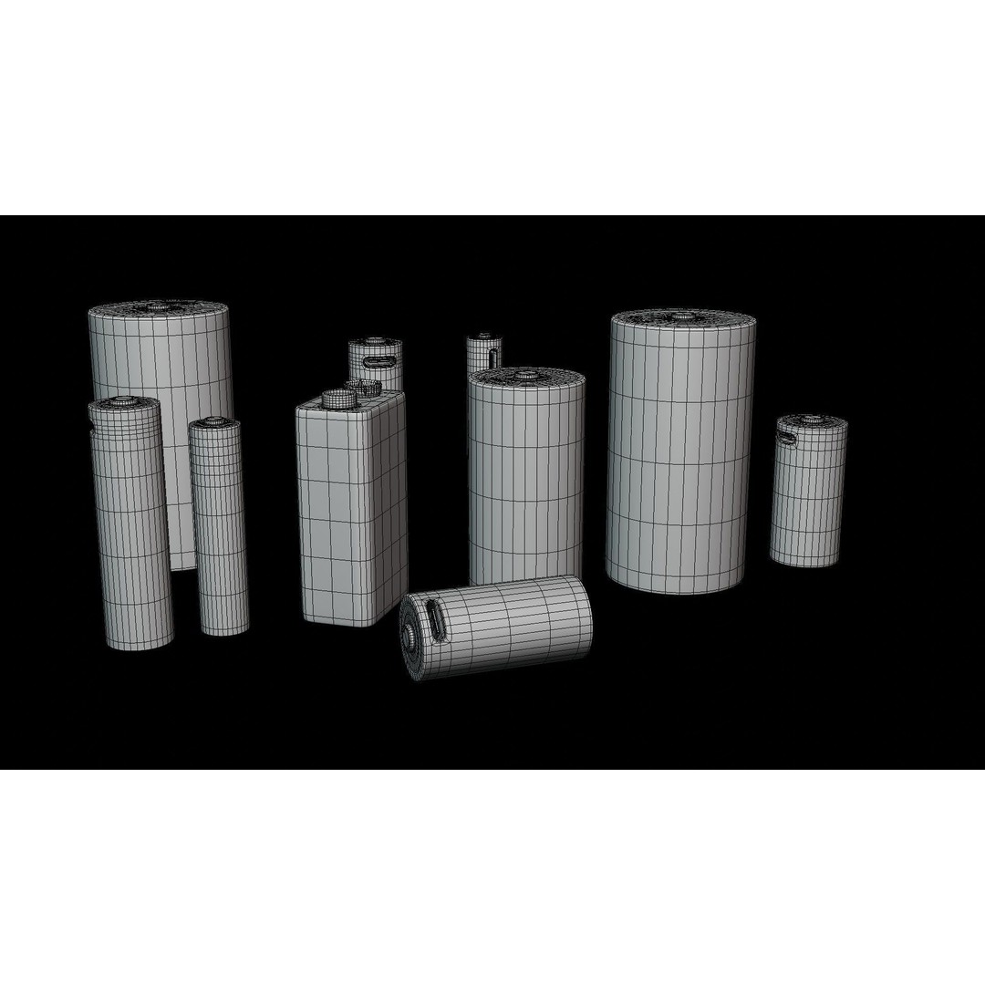 Rechargeable Battery 3D Model – Low Poly Game Asset, FBX, PBR - View 14