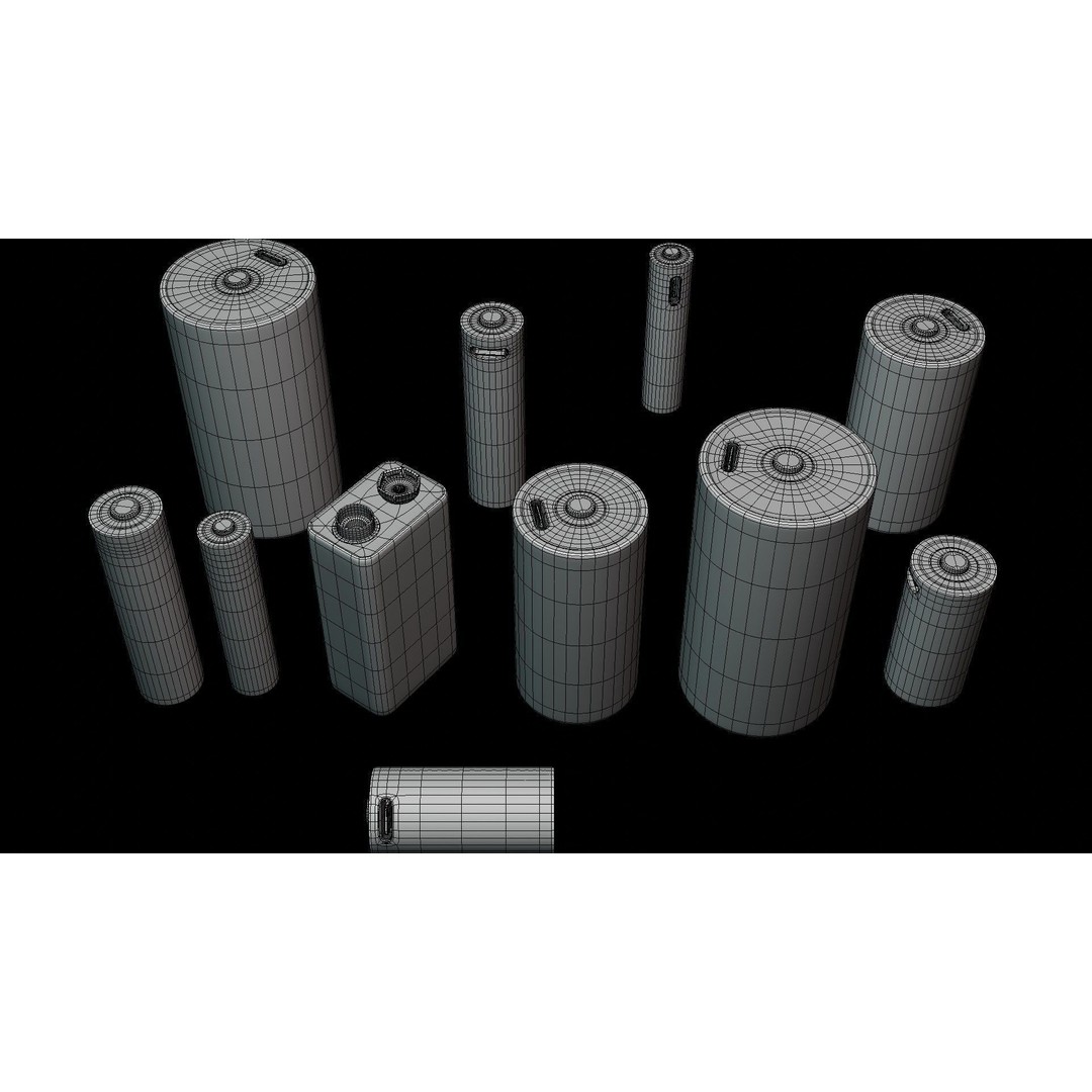 Rechargeable Battery 3D Model – Low Poly Game Asset, FBX, PBR - View 16