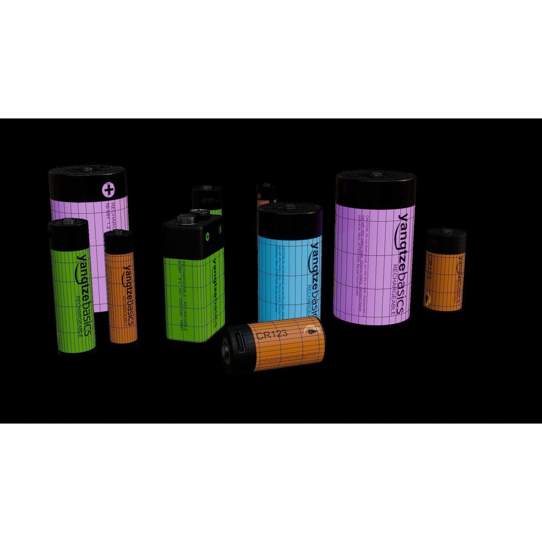 Rechargeable Battery 3D Model – Low Poly Game Asset, FBX, PBR - View 19