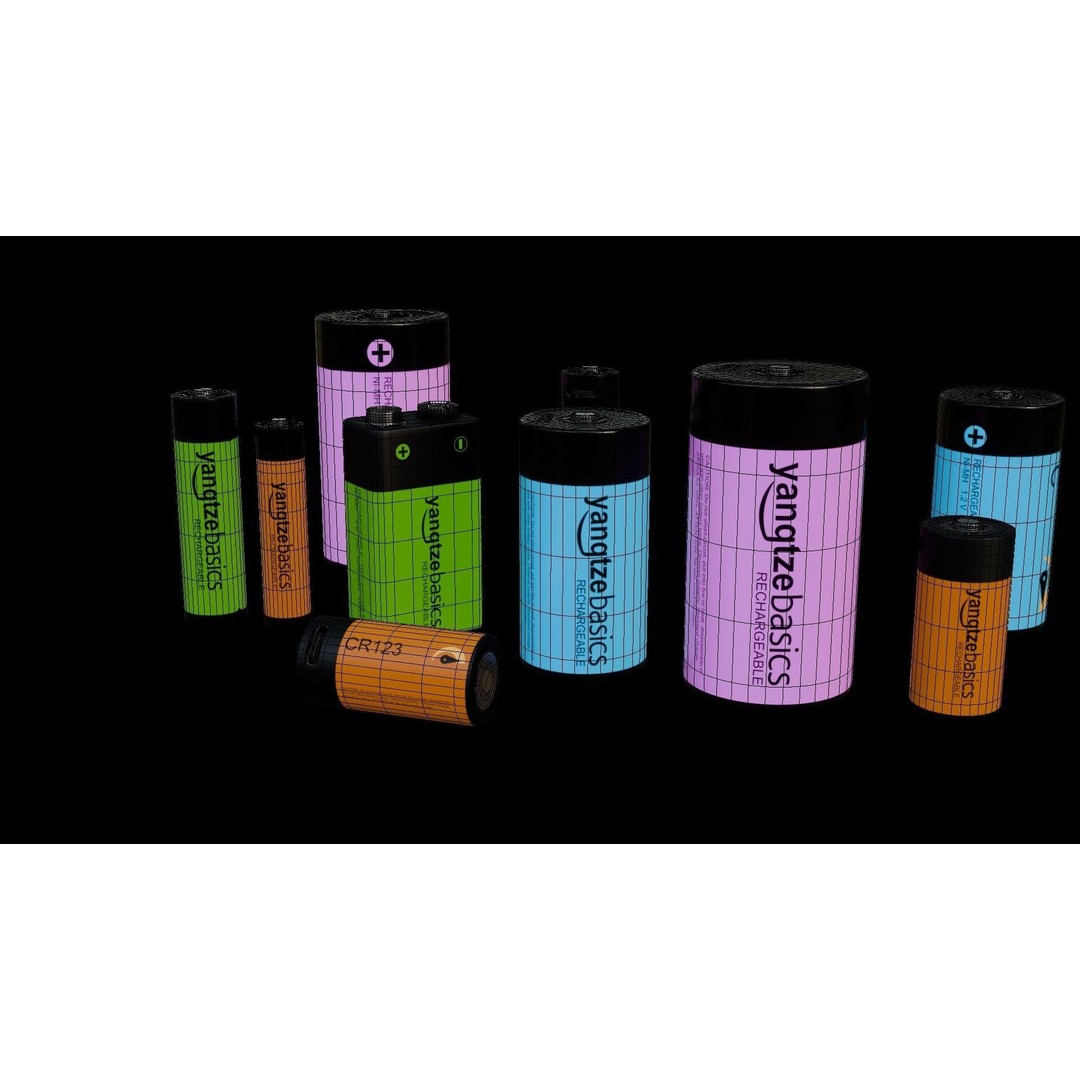 Rechargeable Battery 3D Model – Low Poly Game Asset, FBX, PBR - View 20