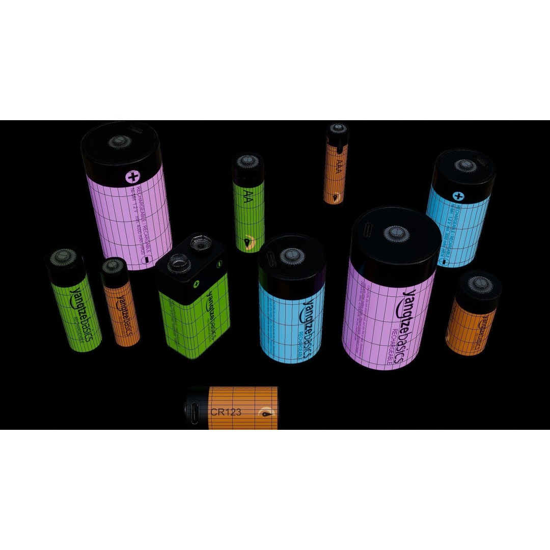Rechargeable Battery 3D Model – Low Poly Game Asset, FBX, PBR - View 21