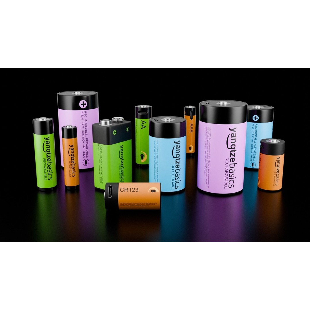 Rechargeable Battery 3D Model – Low Poly Game Asset, FBX, PBR - View 3