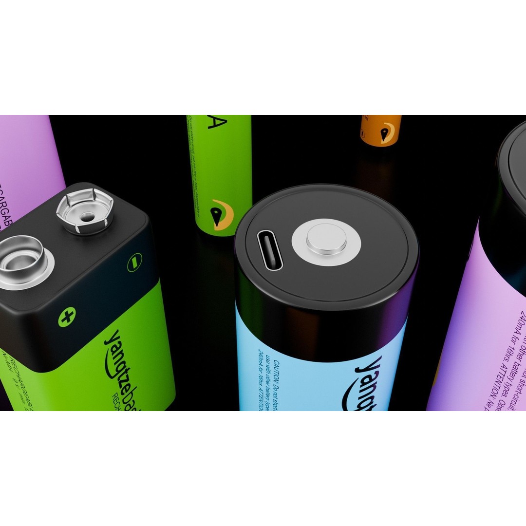 Rechargeable Battery 3D Model – Low Poly Game Asset, FBX, PBR - View 7