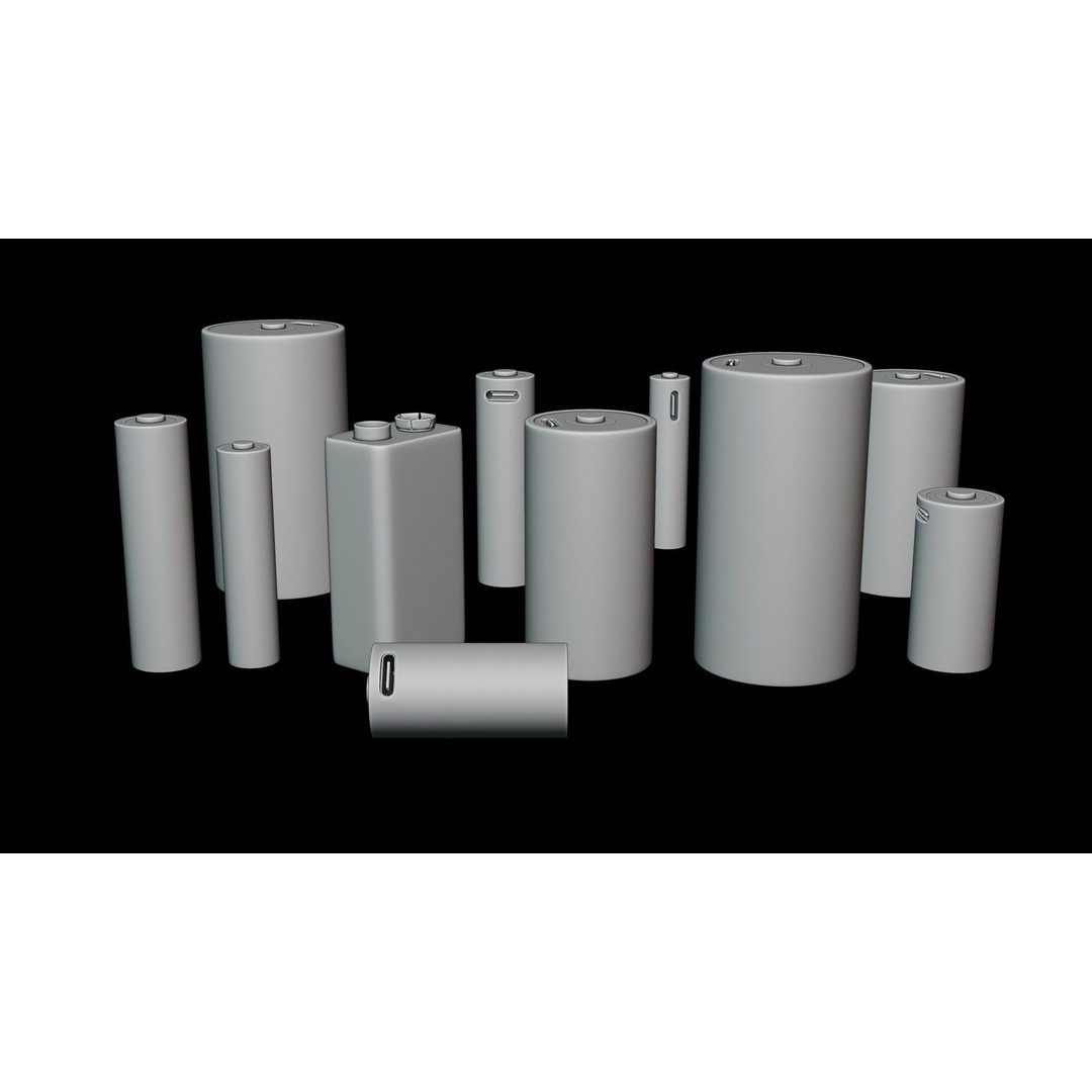 Rechargeable Battery 3D Model – Low Poly Game Asset, FBX, PBR - View 8