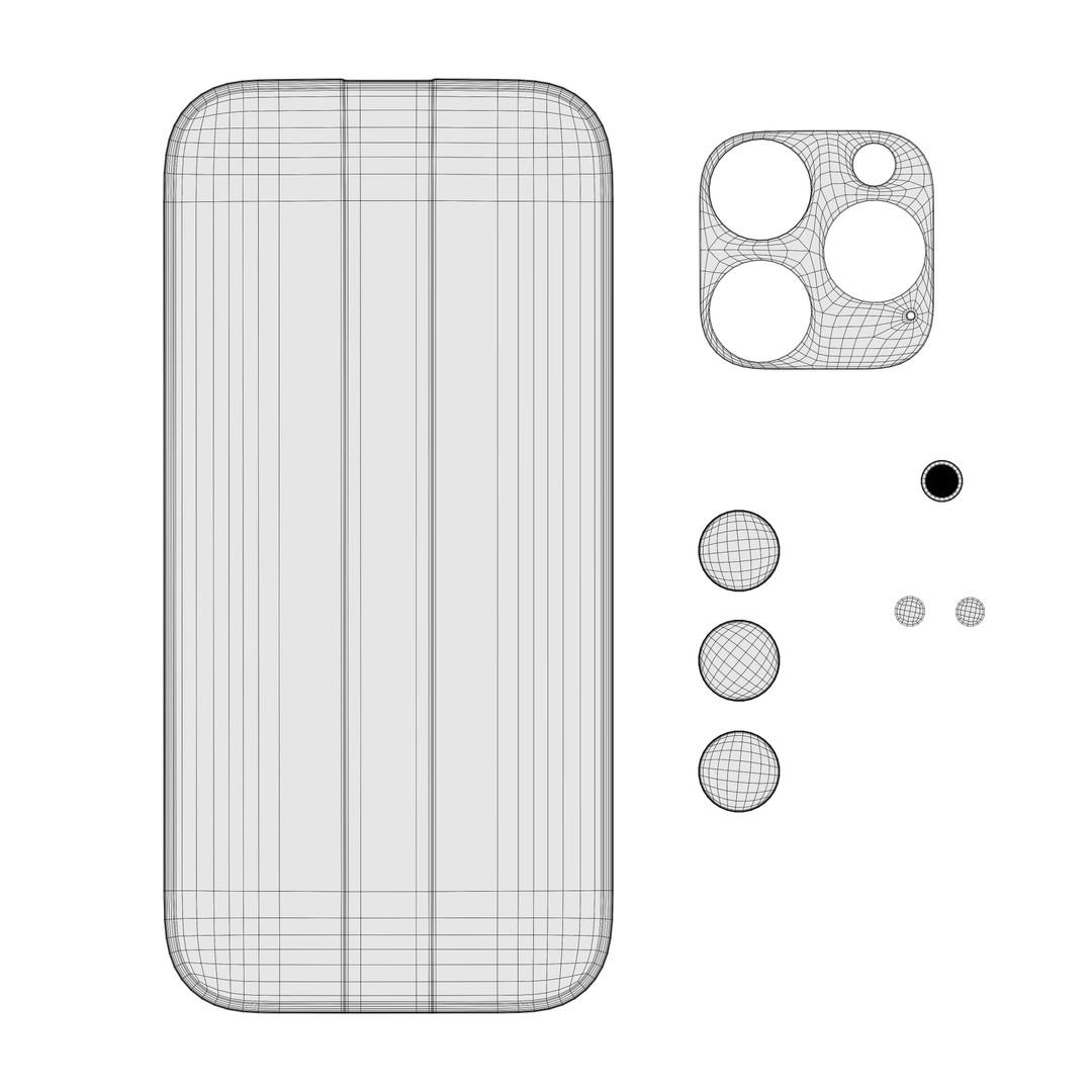 Apple iPhone 16 Pro Max 3D Model – High Poly PBR Mobile Asset, FBX - View 13
