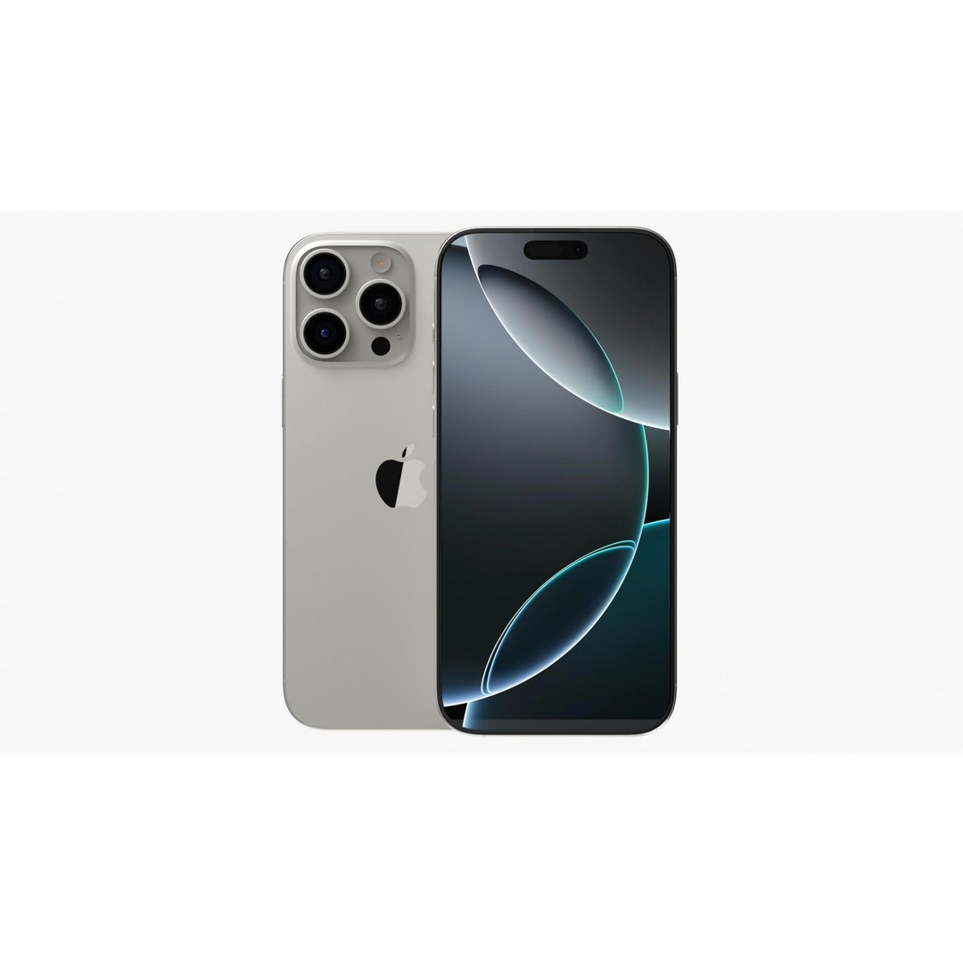 Apple iPhone 16 Pro Max 3D Model – High Poly PBR Mobile Asset, FBX - View 3