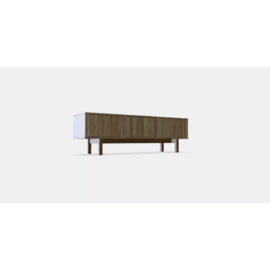 Stockholm TV Bench 3D Model – Elegant Scandinavian Furniture Asset, FBX - View 2