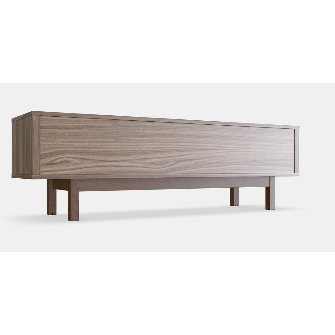 Stockholm TV Bench 3D Model – Elegant Scandinavian Furniture Asset, FBX - View 3
