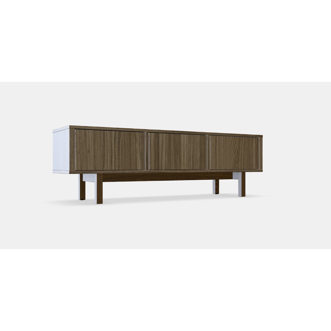 Stockholm TV Bench 3D Model – Elegant Scandinavian Furniture Asset, FBX - View 9