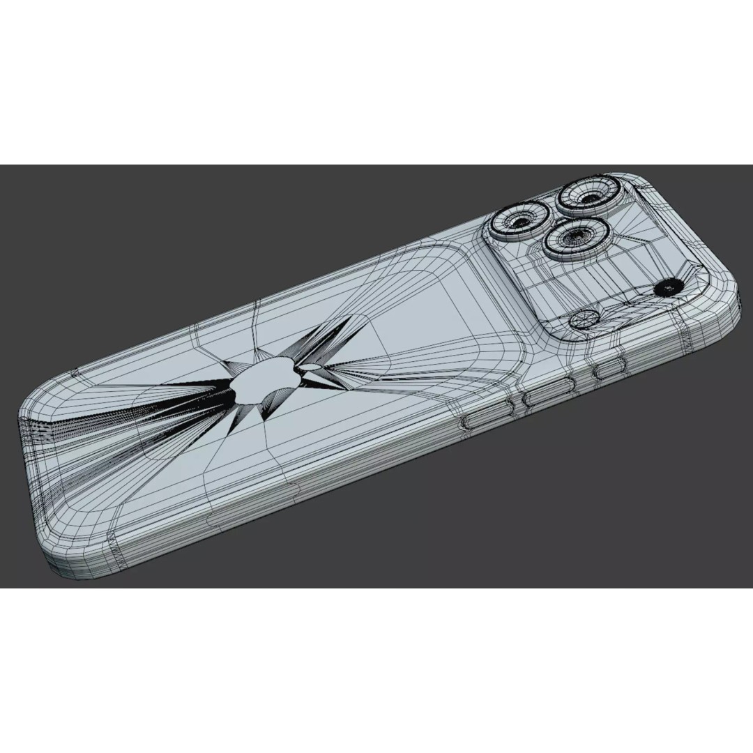 iPhone 17 Pro Max 3D Model – Low Poly Game Asset, Blender, FBX, OBJ - View 23