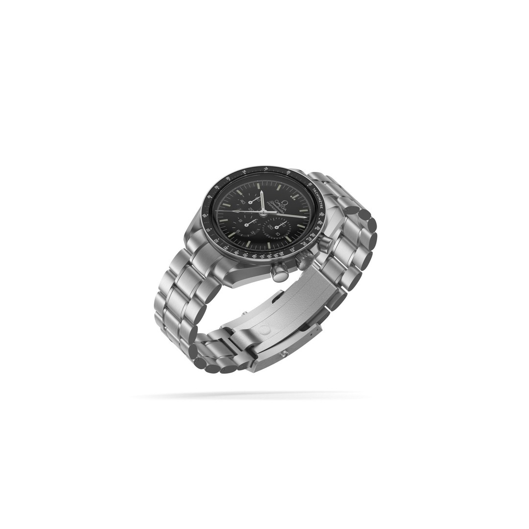 Omega Speedmaster Professional Moonwatch 3D Model – High Quality PBR Asset, FBX, OBJ - View 11