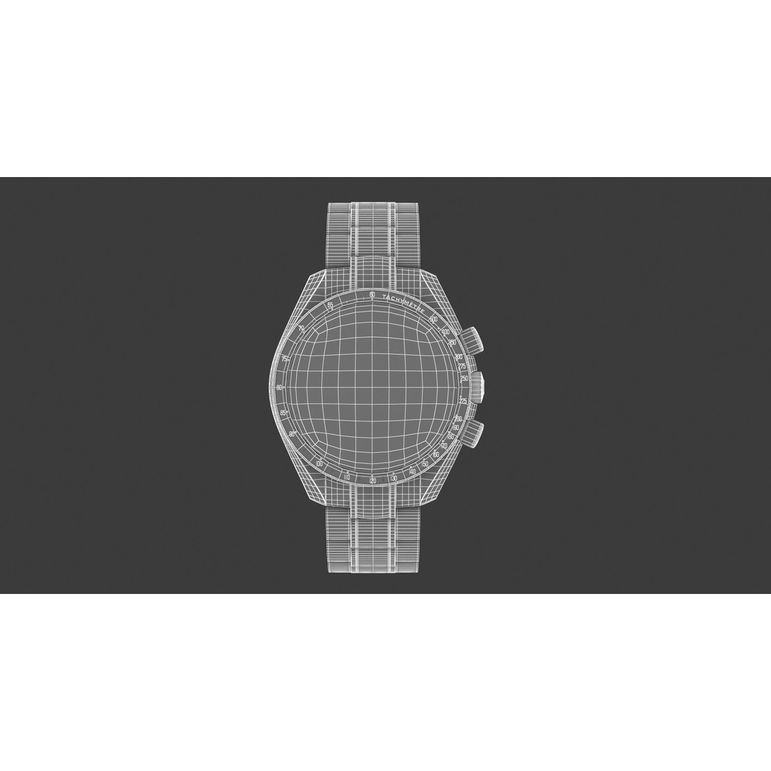 Omega Speedmaster Professional Moonwatch 3D Model – High Quality PBR Asset, FBX, OBJ - View 12