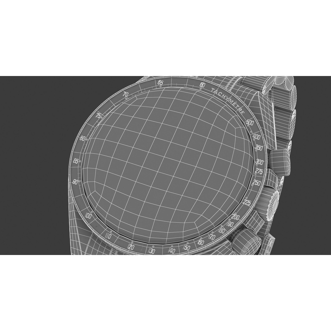 Omega Speedmaster Professional Moonwatch 3D Model – High Quality PBR Asset, FBX, OBJ - View 15