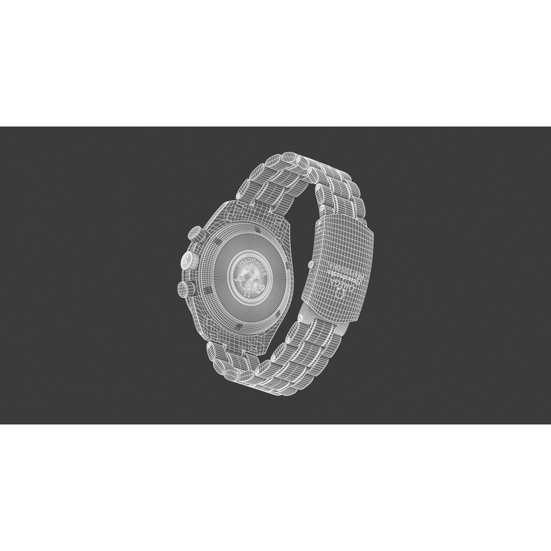 Omega Speedmaster Professional Moonwatch 3D Model – High Quality PBR Asset, FBX, OBJ - View 16