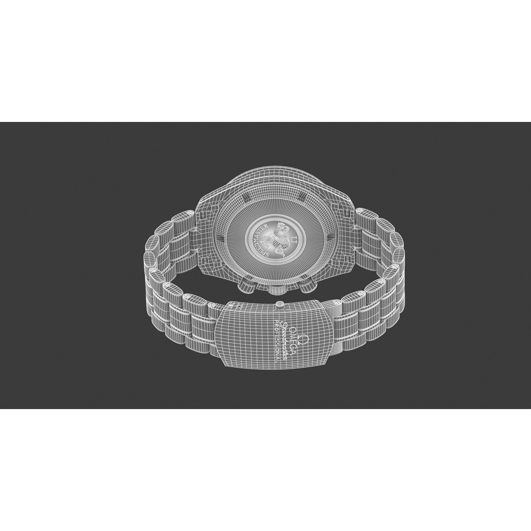 Omega Speedmaster Professional Moonwatch 3D Model – High Quality PBR Asset, FBX, OBJ - View 20