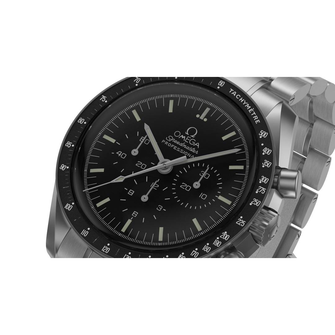 Omega Speedmaster Professional Moonwatch 3D Model – High Quality PBR Asset, FBX, OBJ - View 5