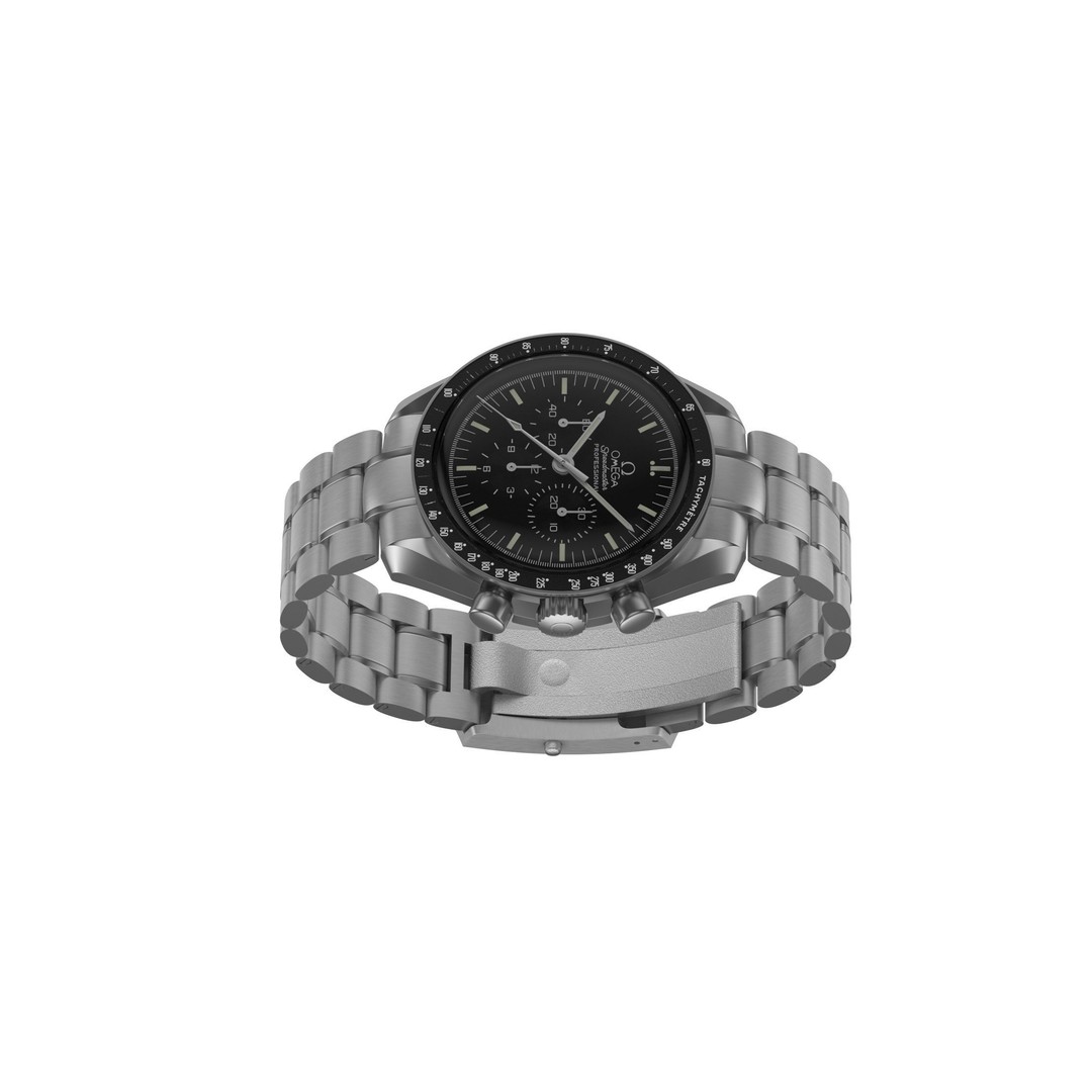 Omega Speedmaster Professional Moonwatch 3D Model – High Quality PBR Asset, FBX, OBJ - View 9