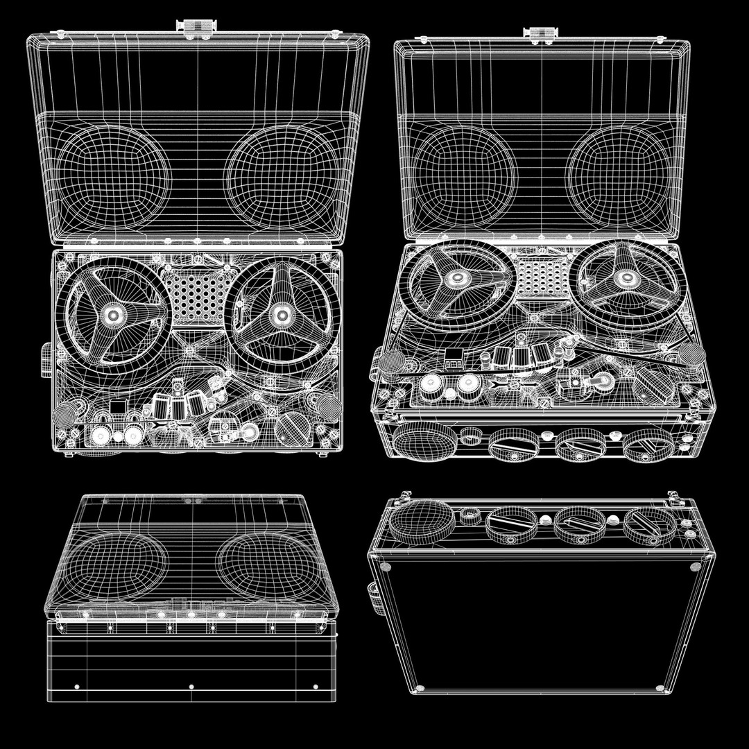 Nagra III 3D Model – Retro Audio Recorder, PBR Textures, FBX - View 11