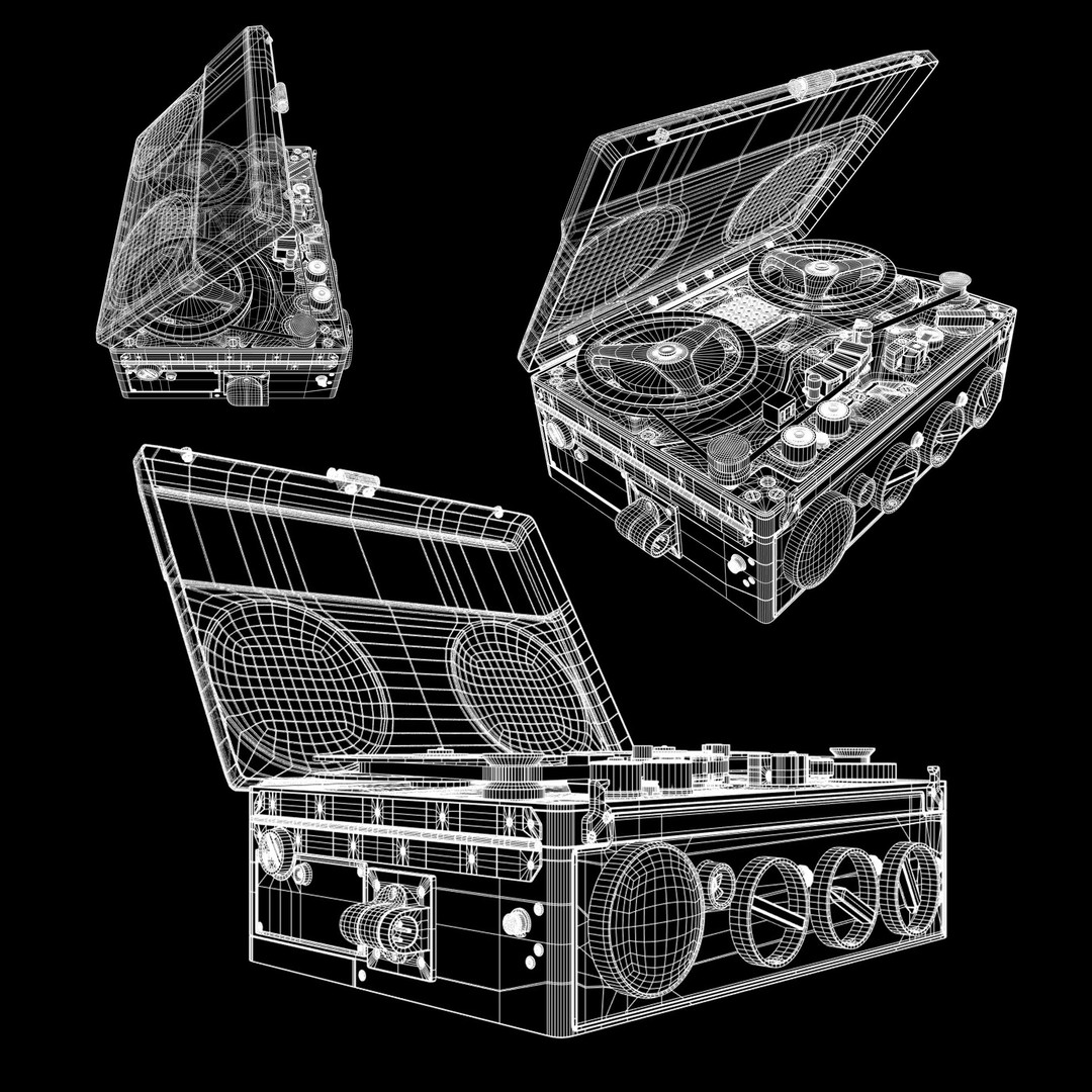 Nagra III 3D Model – Retro Audio Recorder, PBR Textures, FBX - View 12