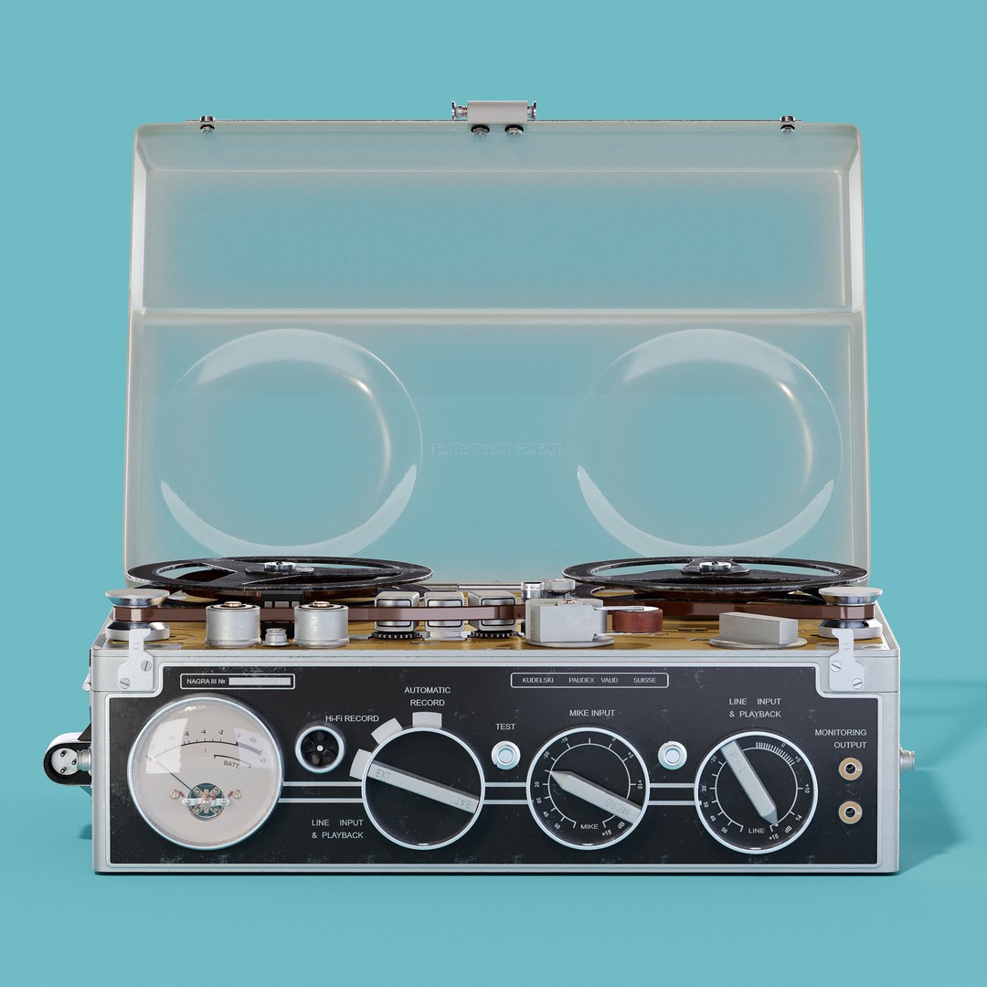 Nagra III 3D Model – Retro Audio Recorder, PBR Textures, FBX - View 4