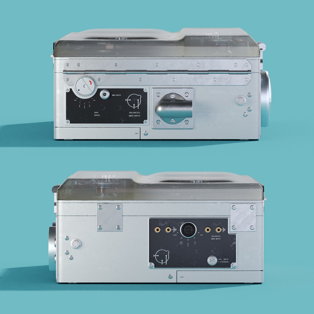Nagra III 3D Model – Retro Audio Recorder, PBR Textures, FBX - View 5