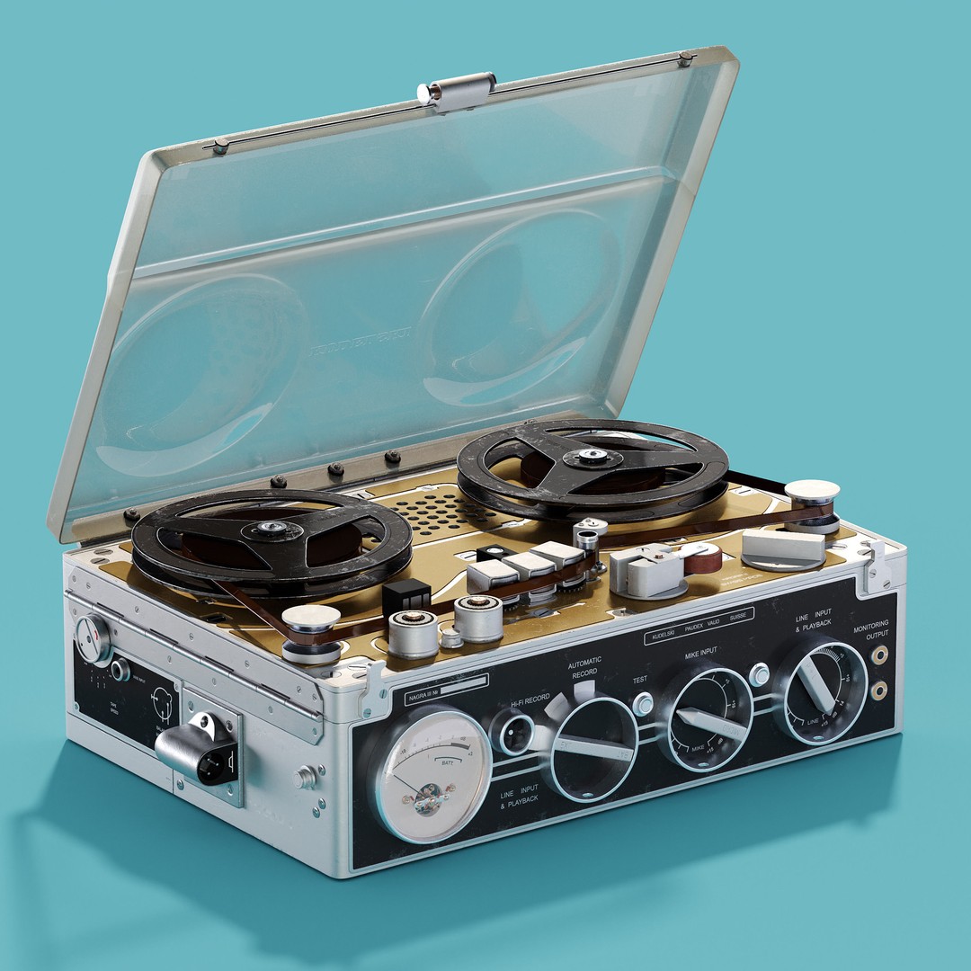 Nagra III 3D Model – Retro Audio Recorder, PBR Textures, FBX - View 6