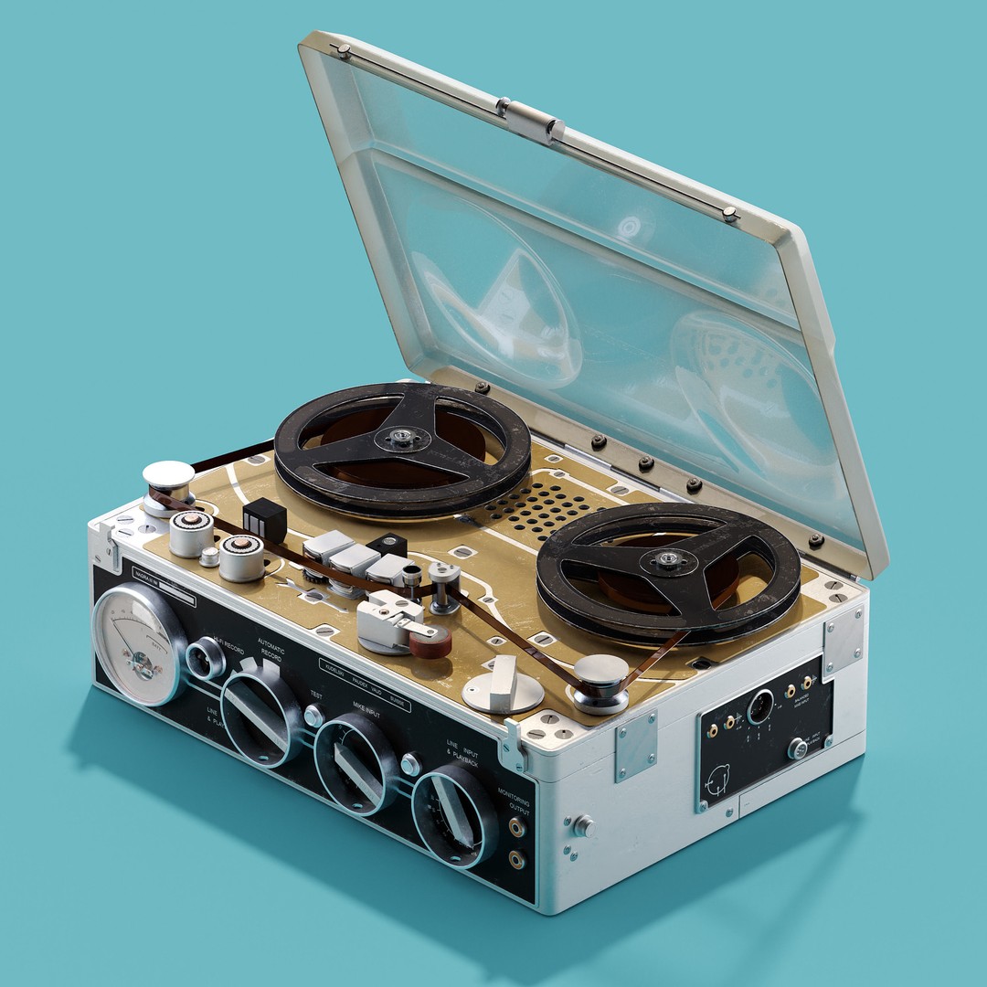 Nagra III 3D Model – Retro Audio Recorder, PBR Textures, FBX - View 7
