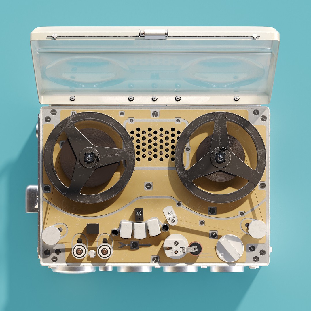Nagra III 3D Model – Retro Audio Recorder, PBR Textures, FBX - View 8