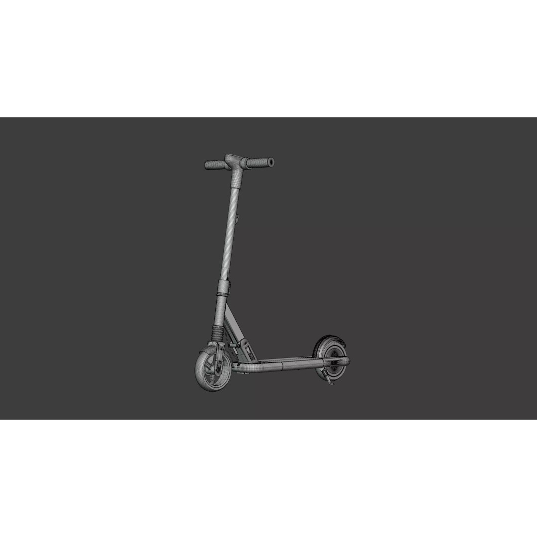 Electric Scooter 3D Model – Real World Scale PBR Asset, FBX