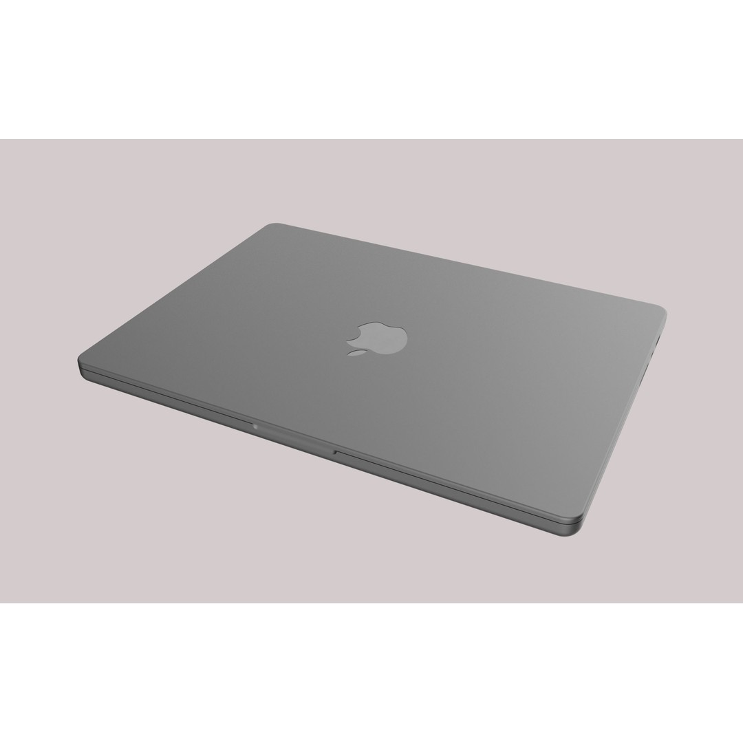 Apple MacBook Pro 14 3D Model – High Poly Rigged Asset, PBR, FBX, OBJ - View 4