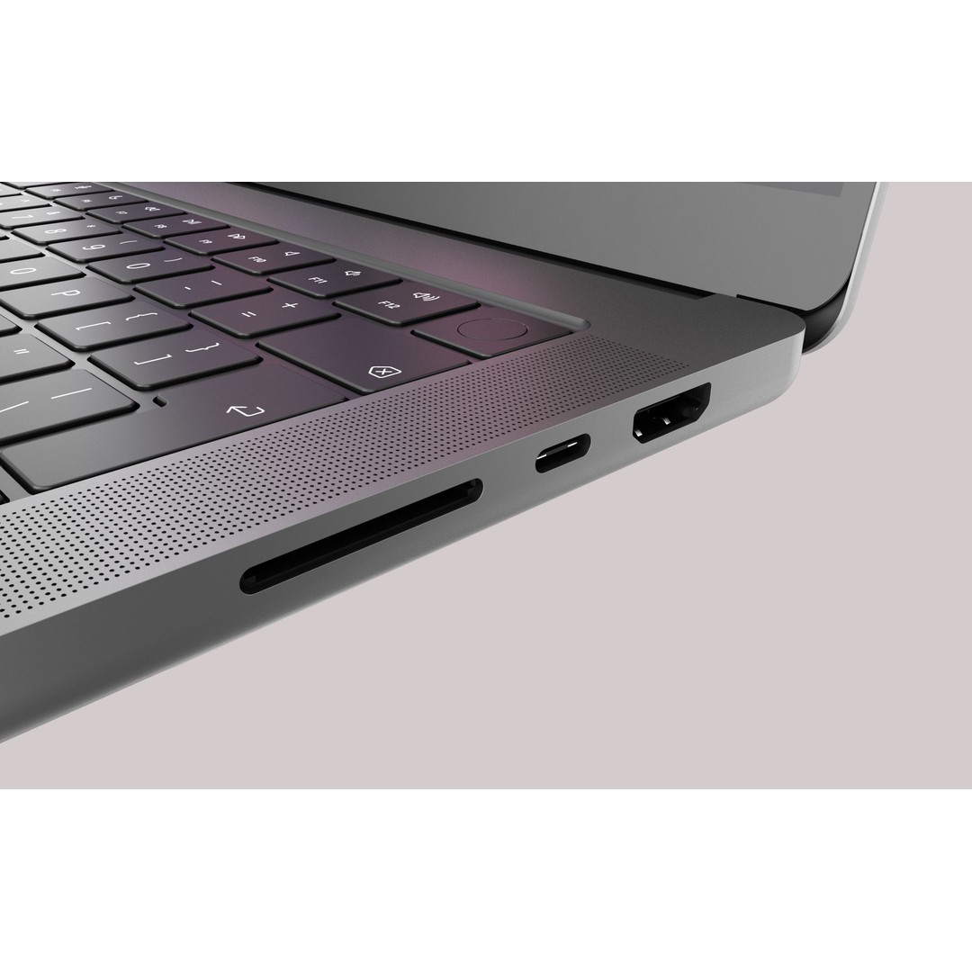 Apple MacBook Pro 14 3D Model – High Poly Rigged Asset, PBR, FBX, OBJ - View 7