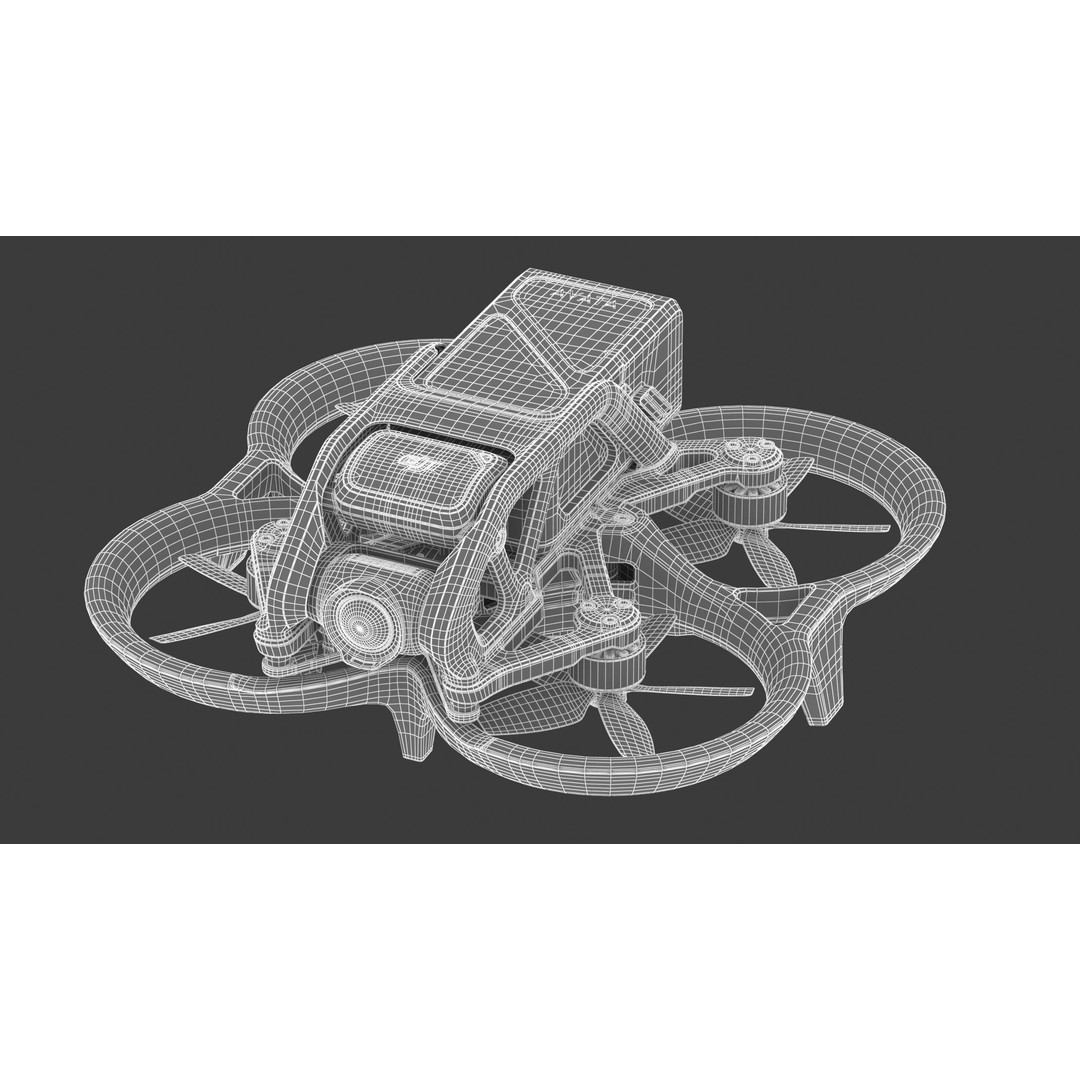 DJI Avata Drone 3D Model – High Poly PBR Asset, FBX, Blender - View 22
