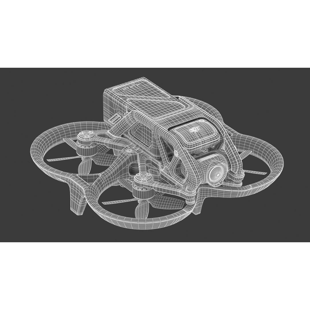 DJI Avata Drone 3D Model – High Poly PBR Asset, FBX, Blender - View 23
