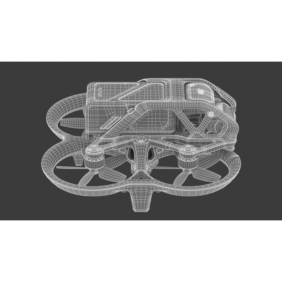 DJI Avata Drone 3D Model – High Poly PBR Asset, FBX, Blender - View 24