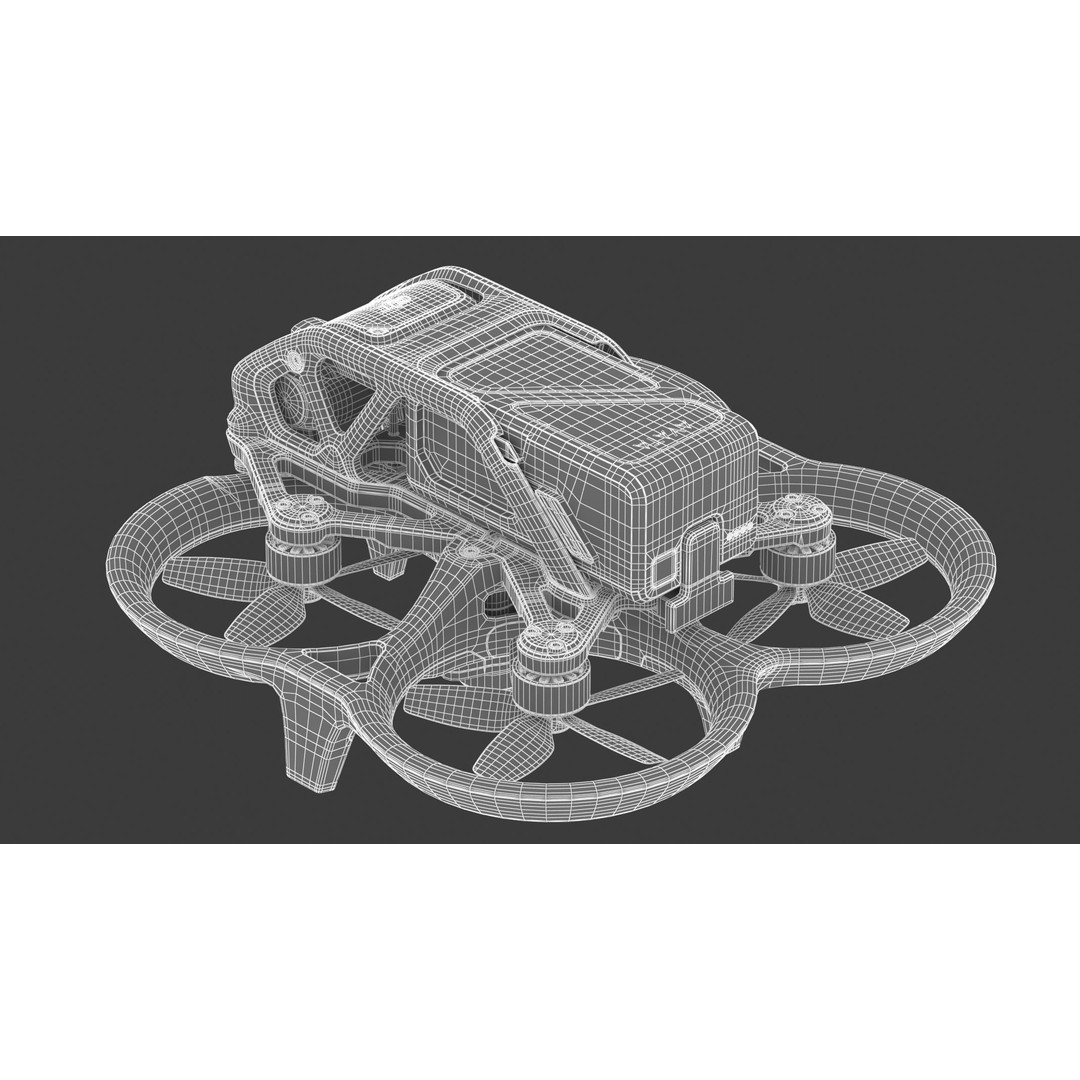 DJI Avata Drone 3D Model – High Poly PBR Asset, FBX, Blender - View 27