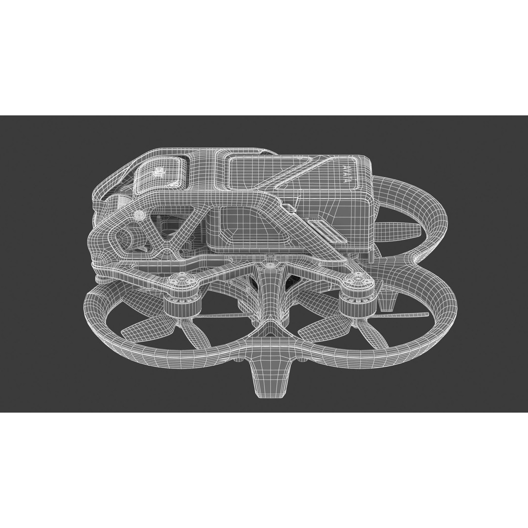 DJI Avata Drone 3D Model – High Poly PBR Asset, FBX, Blender - View 28