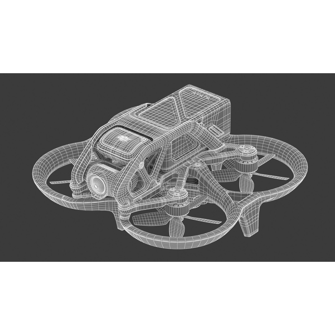DJI Avata Drone 3D Model – High Poly PBR Asset, FBX, Blender - View 29