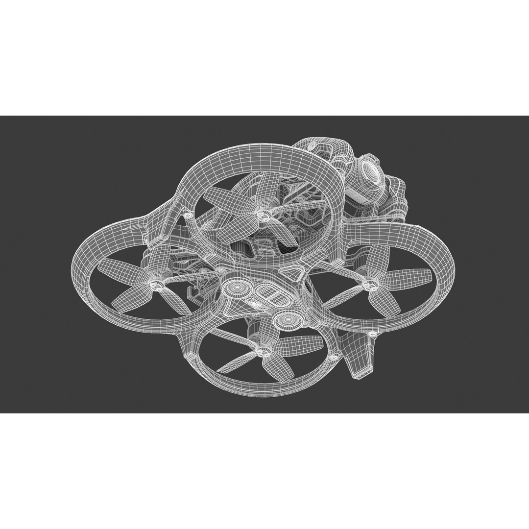 DJI Avata Drone 3D Model – High Poly PBR Asset, FBX, Blender - View 31