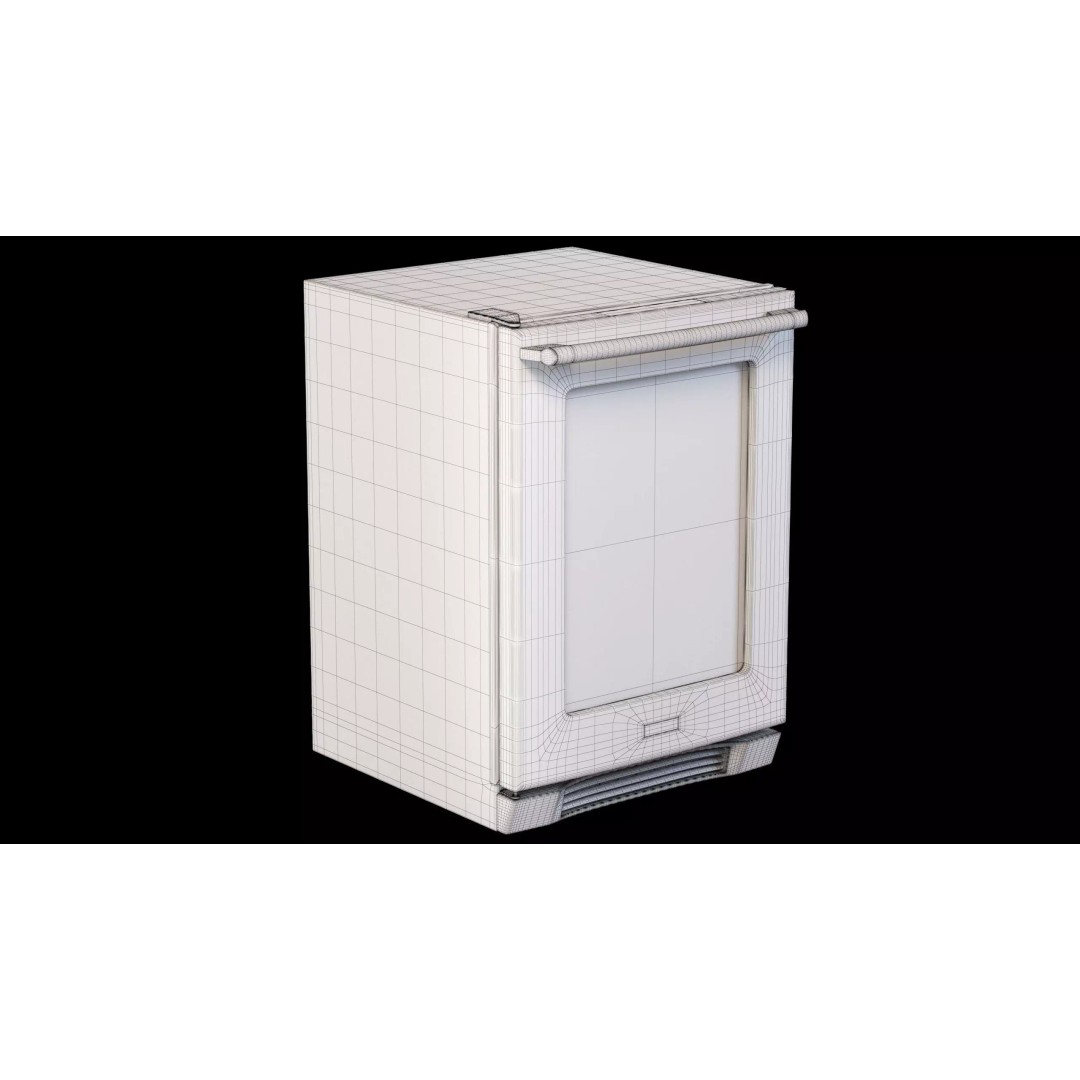 Refrigerator 3D Model – Low Poly Game Asset, PBR Textures, FBX - View 8