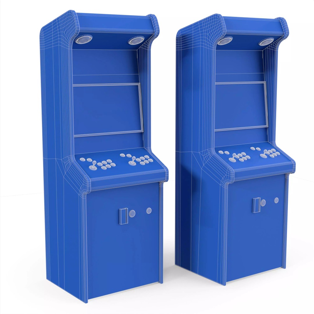 Arcade Machine 3D Model Pack – Low Poly Retro Game Assets, FBX, OBJ - View 8