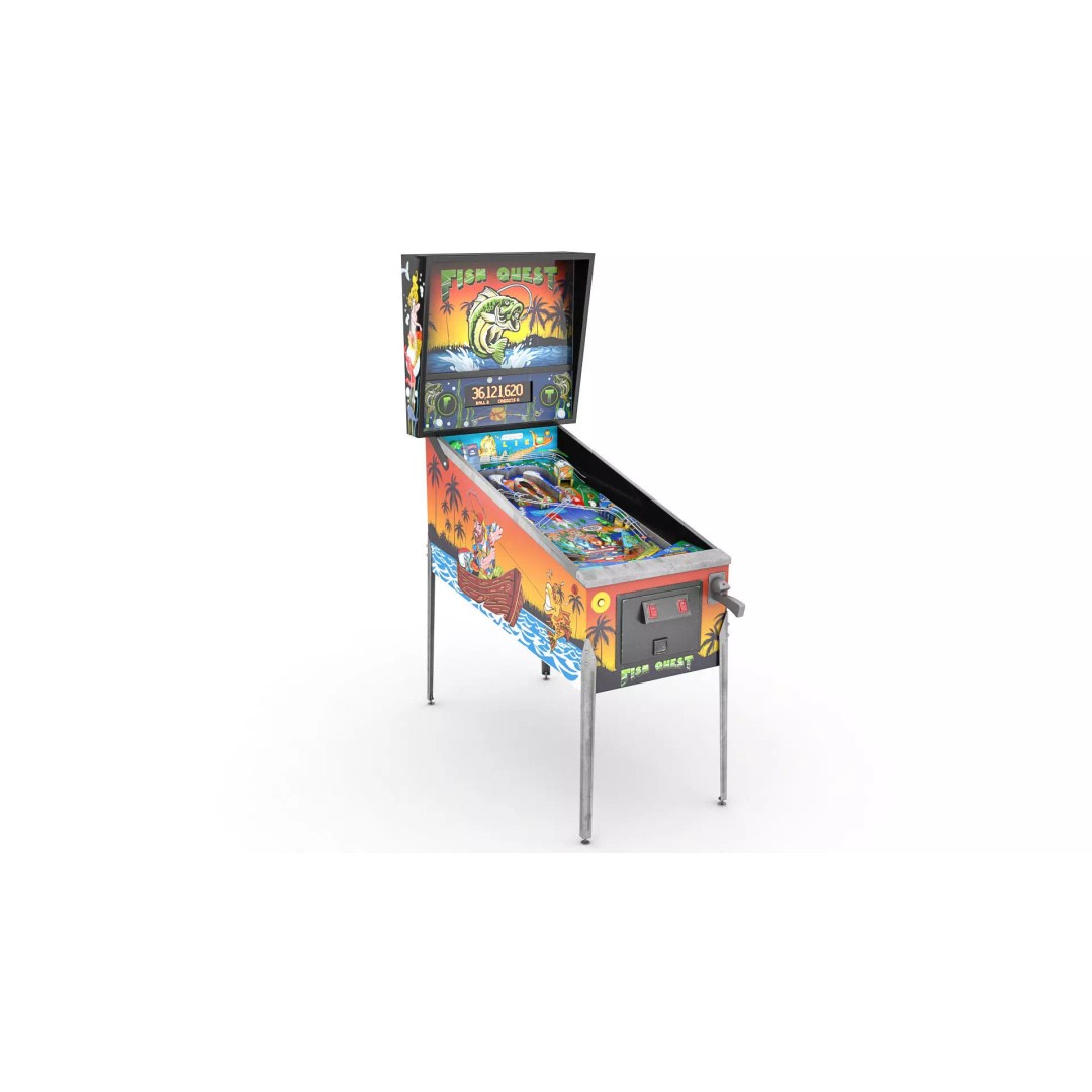Pinball Fish Quest 3D Model – Low Poly Game Asset, PBR Textures - View 2