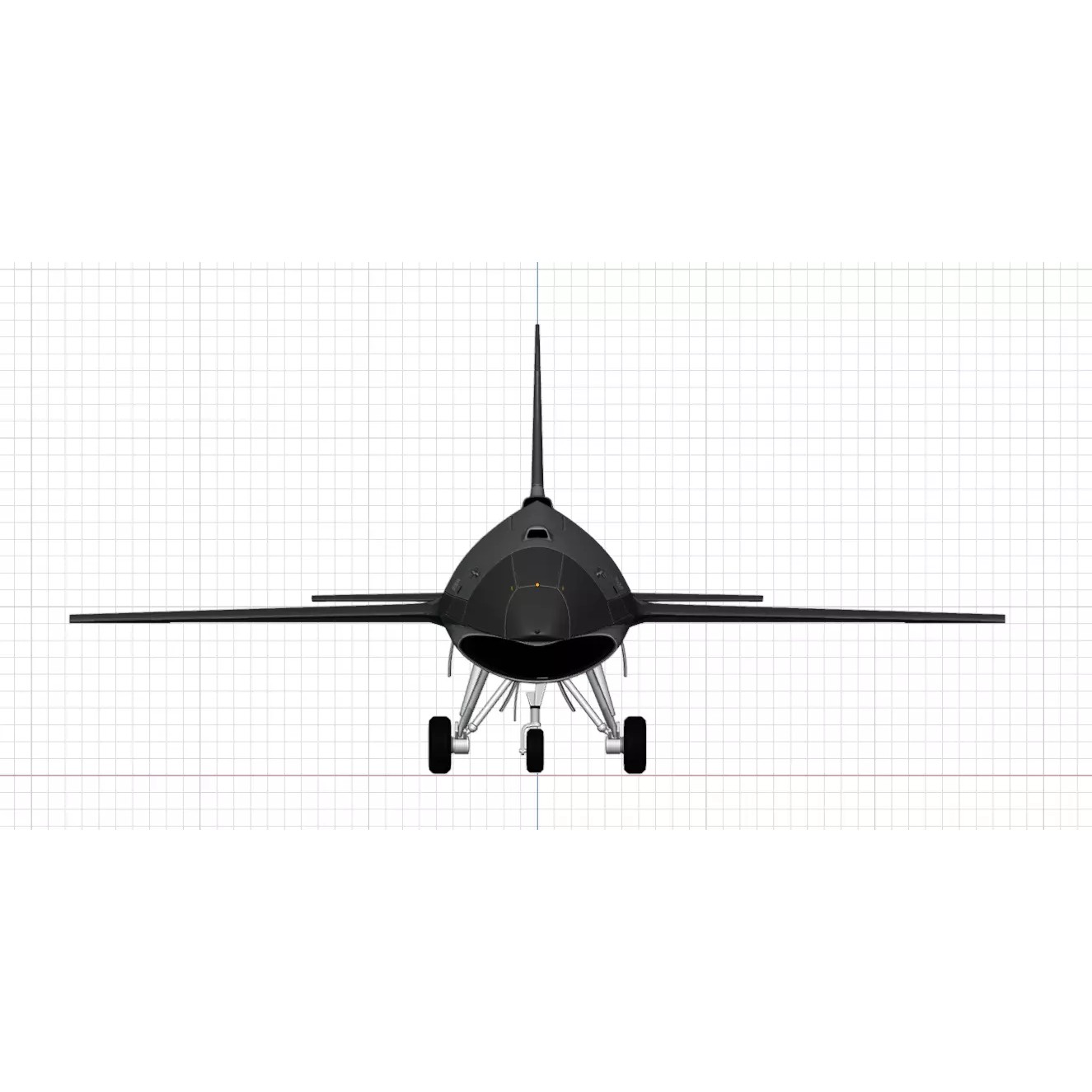 Anduril YFQ-44 Fury - Low-Poly Game-Ready 3D Model - View 10