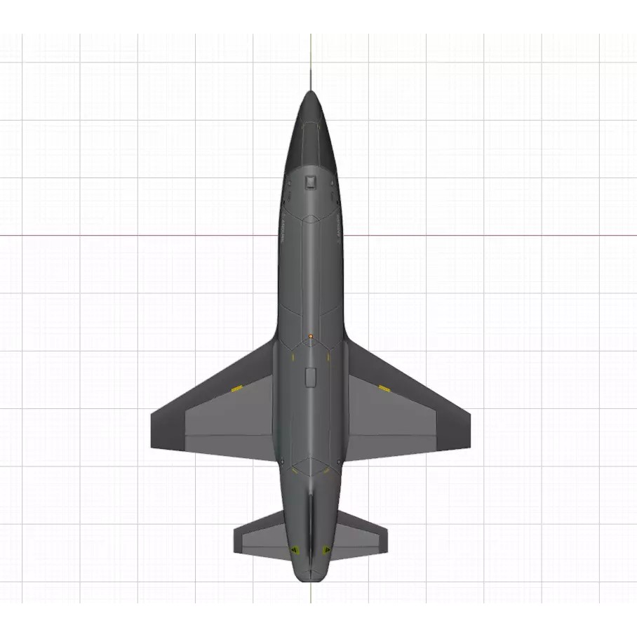 Anduril YFQ-44 Fury - Low-Poly Game-Ready 3D Model - View 12