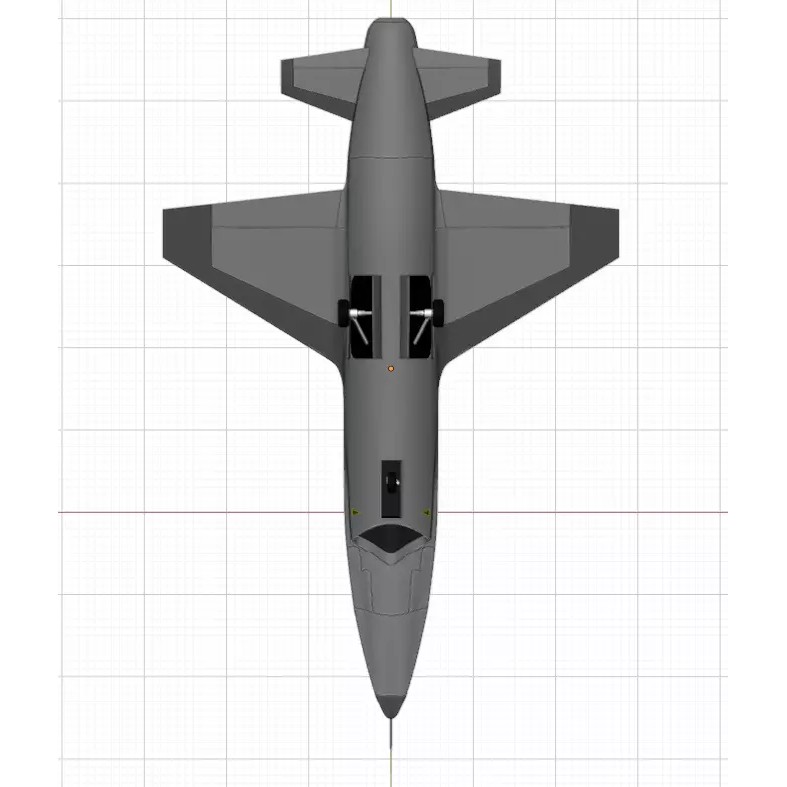 Anduril YFQ-44 Fury - Low-Poly Game-Ready 3D Model - View 13